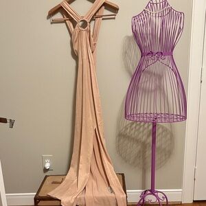 Topshop Nude Colored Maxi Dress